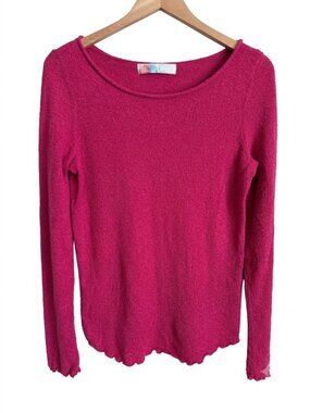 Fuchsia Long Sleeve Lightweight Sweater